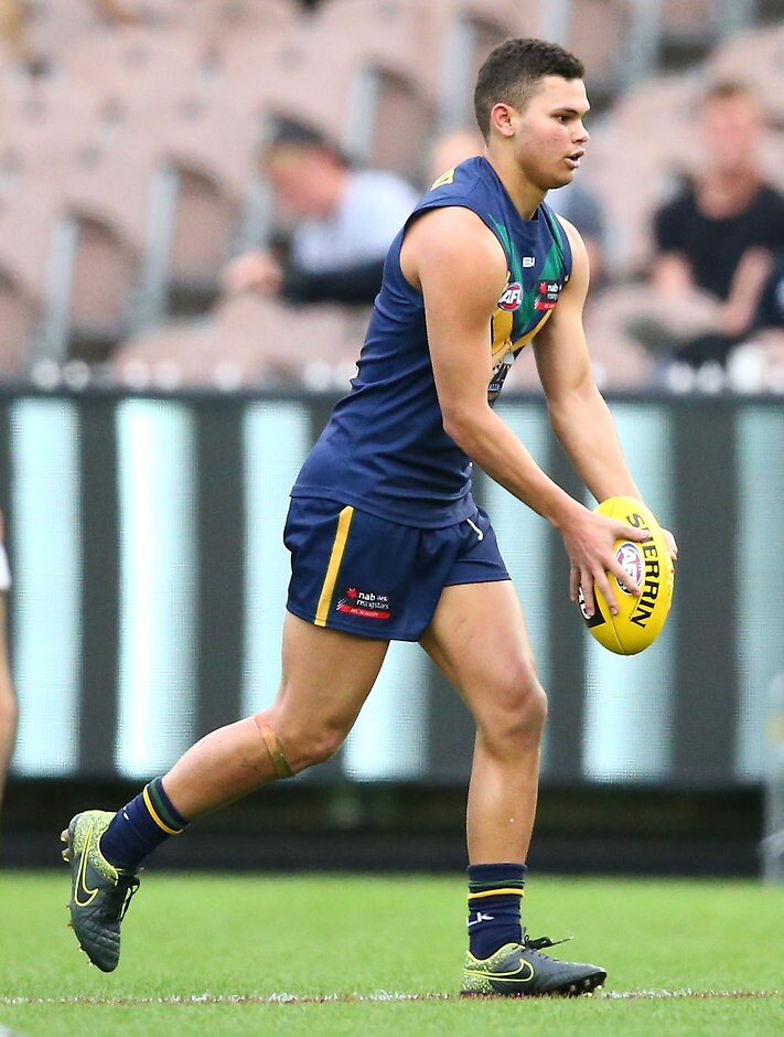 AFL 2016 Media - AFL Academy v Werribee MELBOURNE, AUSTRALIA - APRIL 1: Brandon Parfitt in action during the AFL Academy v Werribee match at the MCG in Melbourne, Australia on April 1, 2016. (Photo by Scott Barbour/AFL Media)